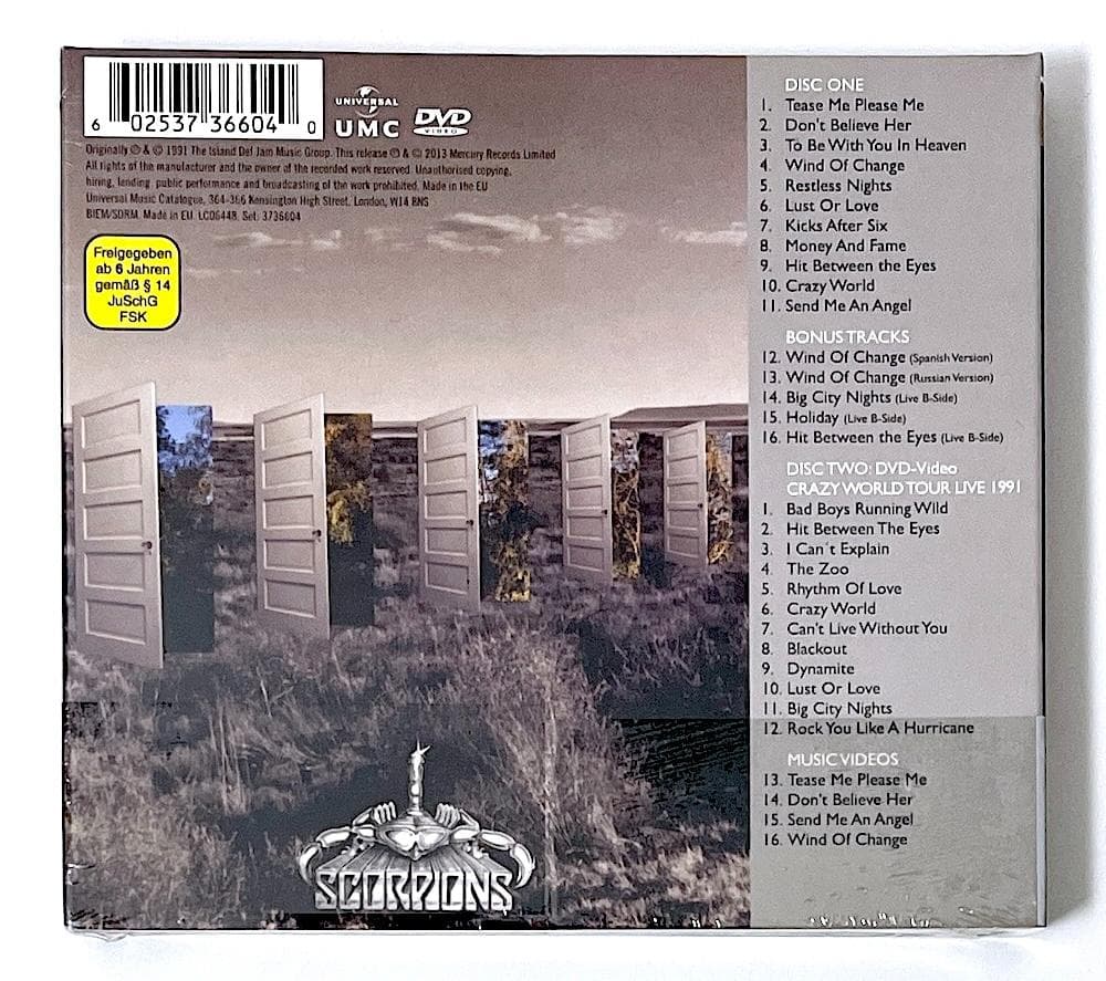 新品未開封 廃盤 2枚組 CD+DVD スコーピオンズ クレイジー・ワールド