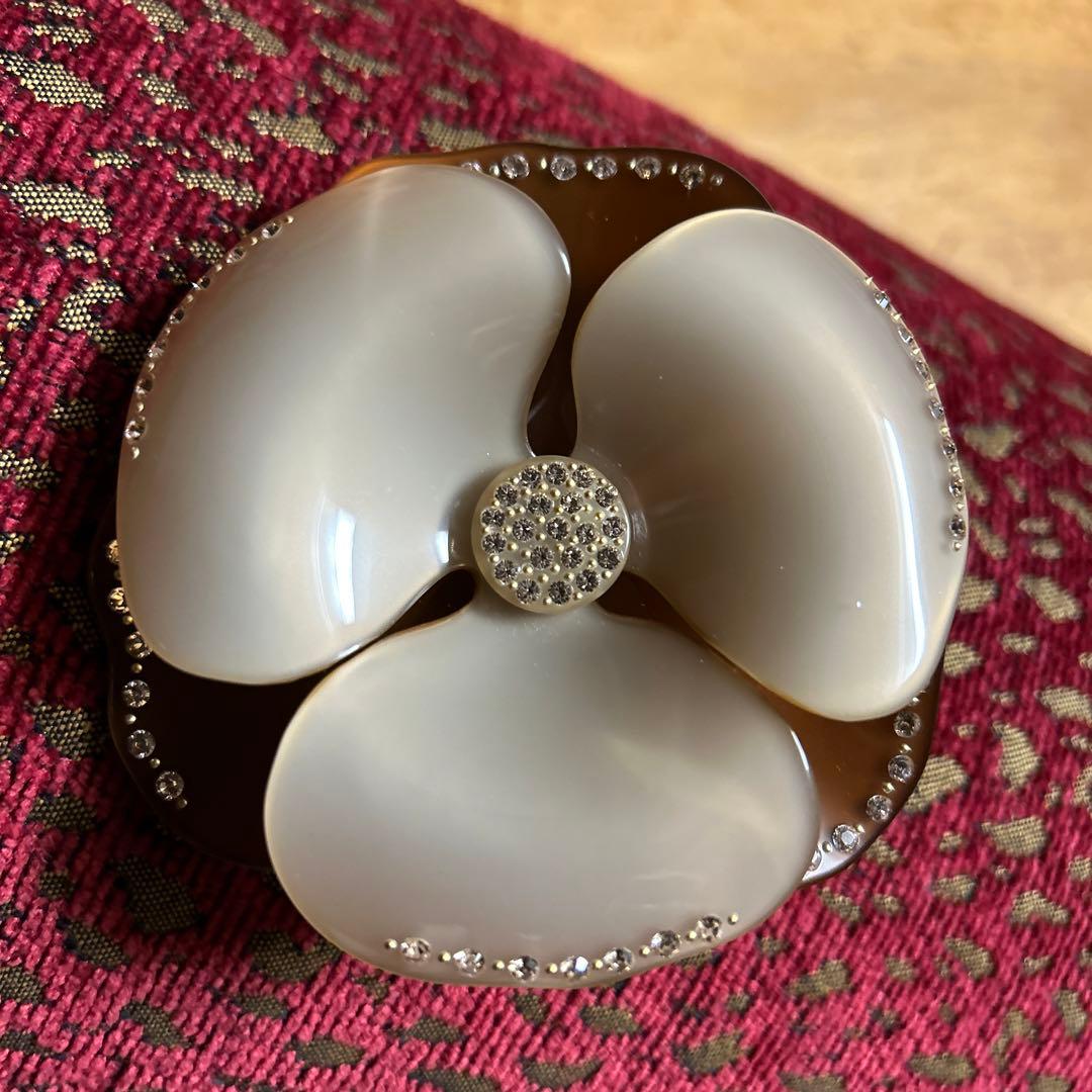 【希少】美品　アレクサンドル ドゥ パリ カメリア バレッタ フラワー