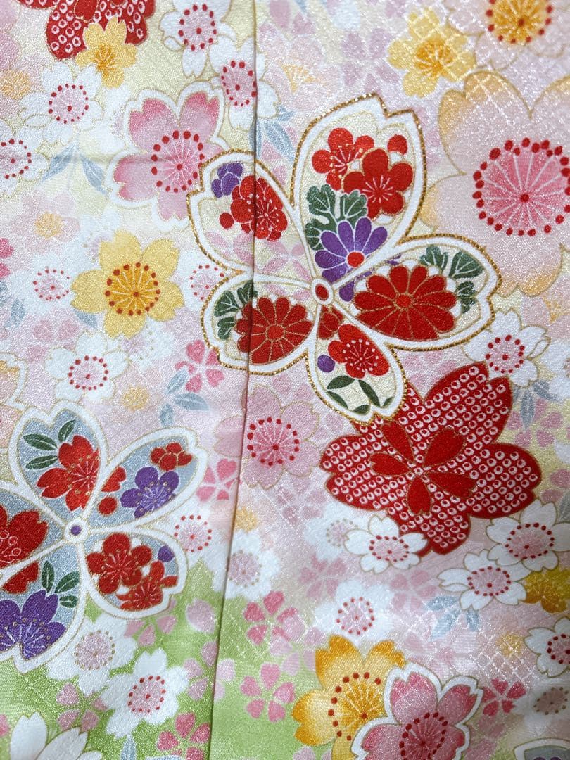 パステル黄色♡七五三　7歳　フルセット　一式　ピンク