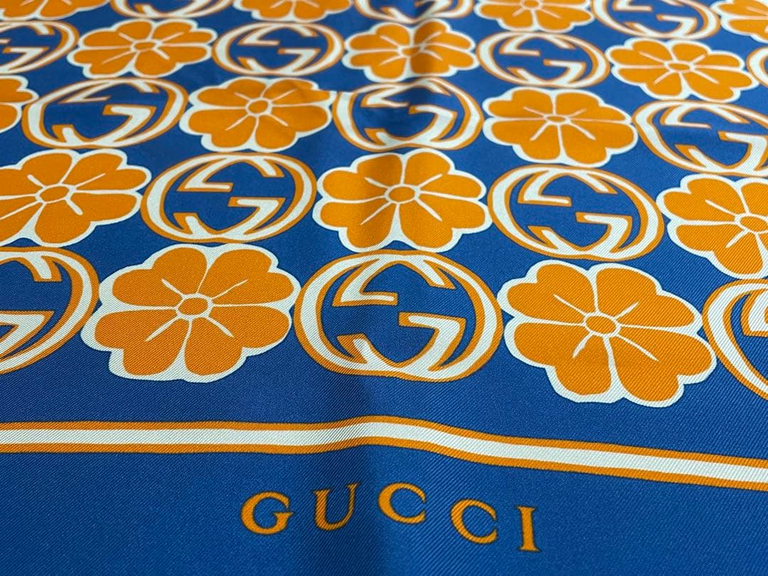 グッチ GUCCI シルクスカーフ 美品
