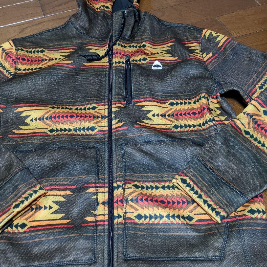 【激レア】バートン　撥水パーカー ボンディング　ロゴ　L　総柄　幾何学模様