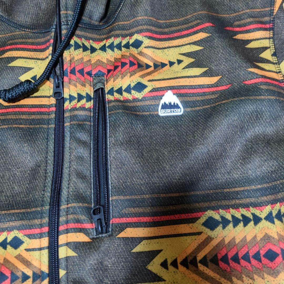 【激レア】バートン　撥水パーカー ボンディング　ロゴ　L　総柄　幾何学模様