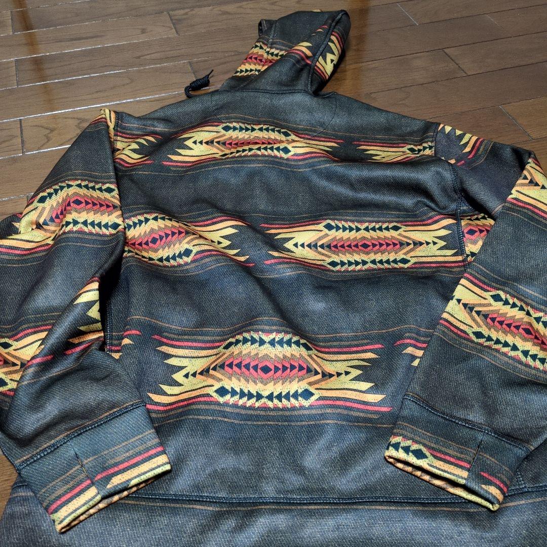 【激レア】バートン　撥水パーカー ボンディング　ロゴ　L　総柄　幾何学模様