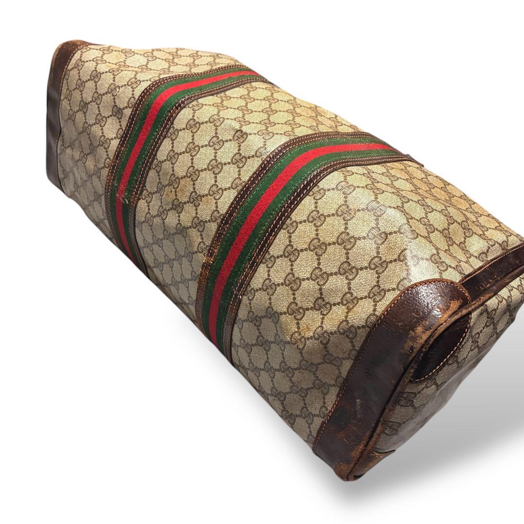 状態込み特別価格　グッチ　ボストンバッグ　gg柄　PVC シェリーライン