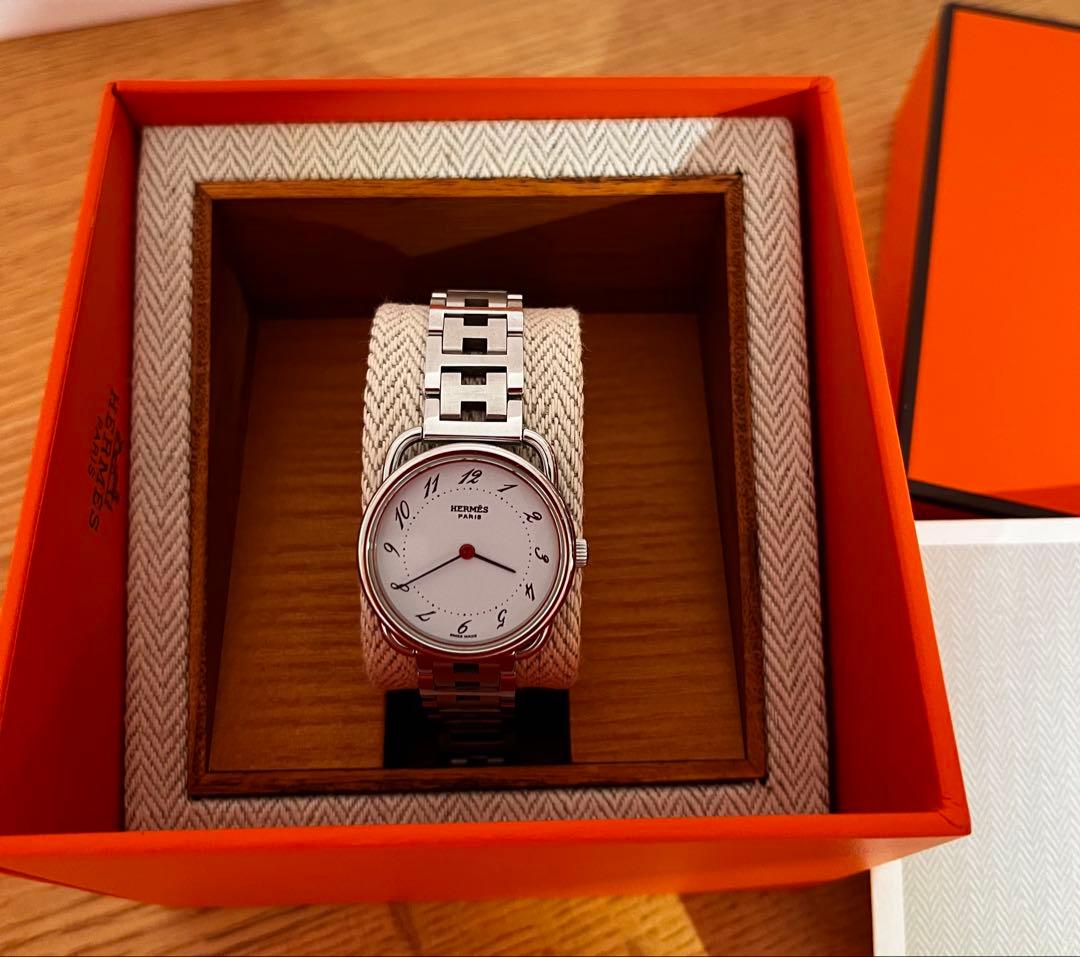 HERMES 腕時計 シルバー⭐︎レディース使用品【電池交換済み】