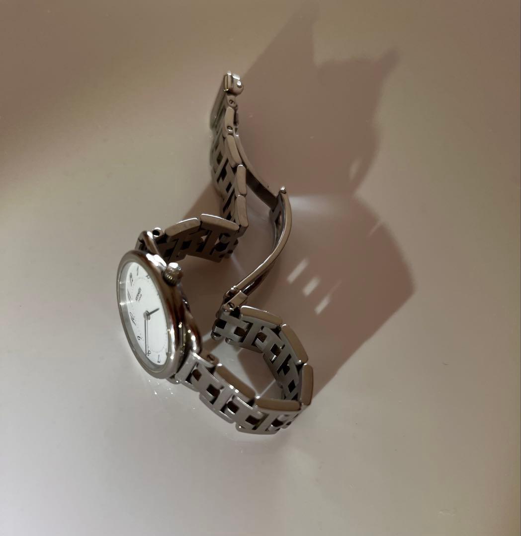 HERMES 腕時計 シルバー⭐︎レディース使用品【電池交換済み】