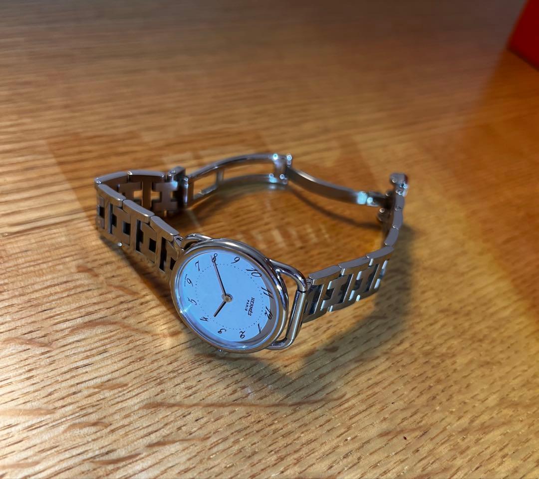 HERMES 腕時計 シルバー⭐︎レディース使用品【電池交換済み】