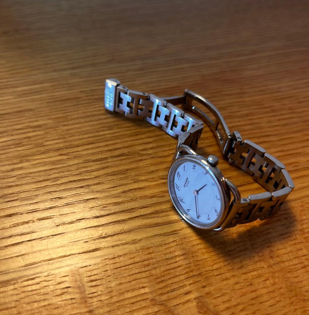 HERMES 腕時計 シルバー⭐︎レディース使用品【電池交換済み】