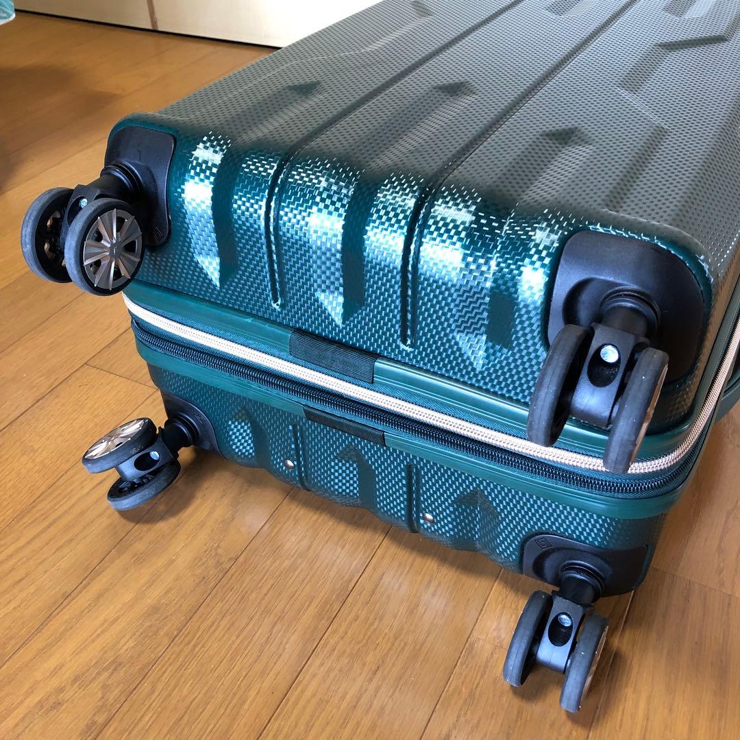こ*ろ様 ダークグリーン 中型キャリーケース TSAロック付き