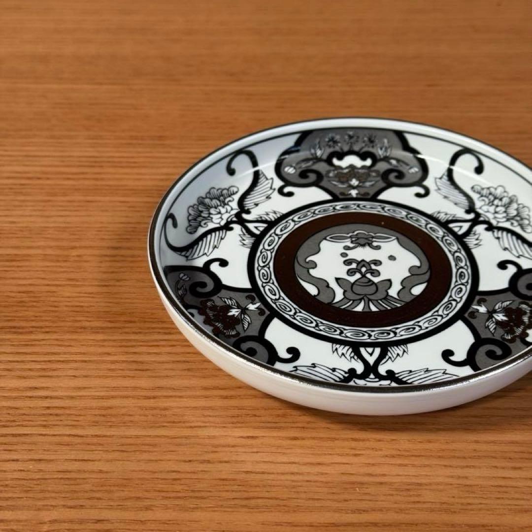 JAPAN  古伊万里草花紋 プラチナ 銘々皿 19cm和皿セット☆