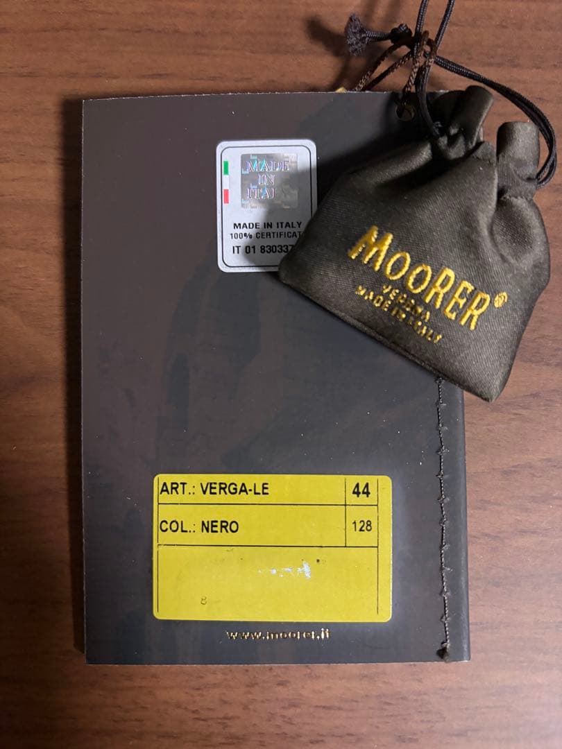 MOORER ブラック ステンカラーダウンコート VERGA-LE