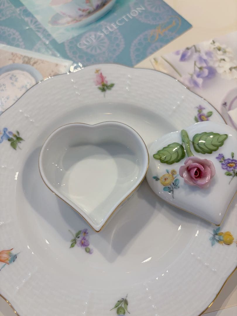 ヘレンド　ミルフルール＆エデンローズ ドラジェ3点セット