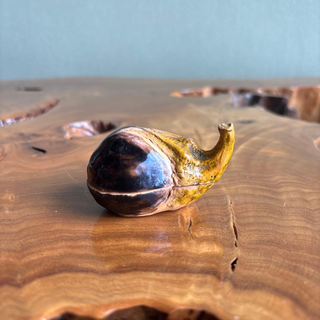 佐々木二六造 茄子形香合 松伯庵 茶道具 共箱