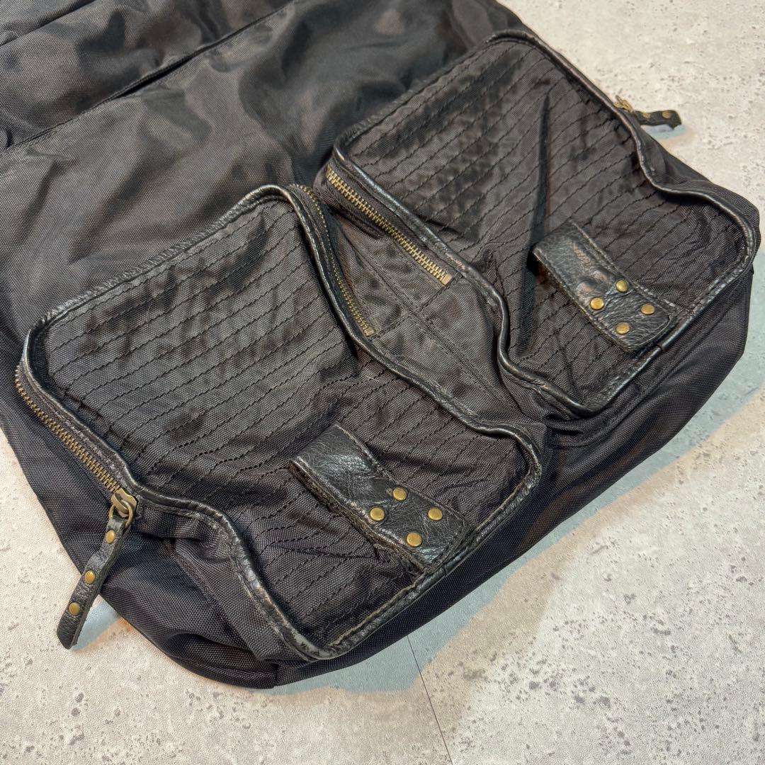 バッグ OLD DIESEL leather messenger bag black