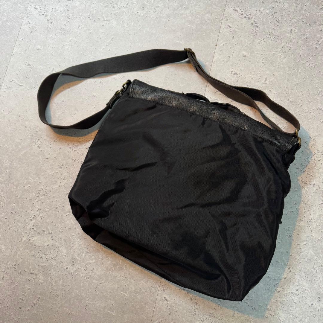 バッグ OLD DIESEL leather messenger bag black