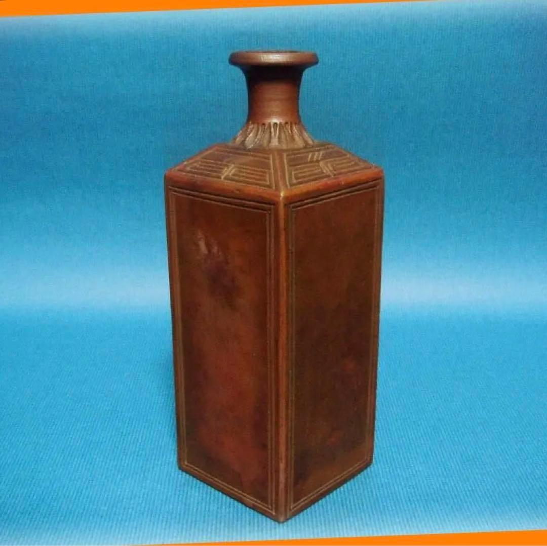 @494『備前焼 角形 徳利壺』　/骨董品 古美術 古玩 アンティーク