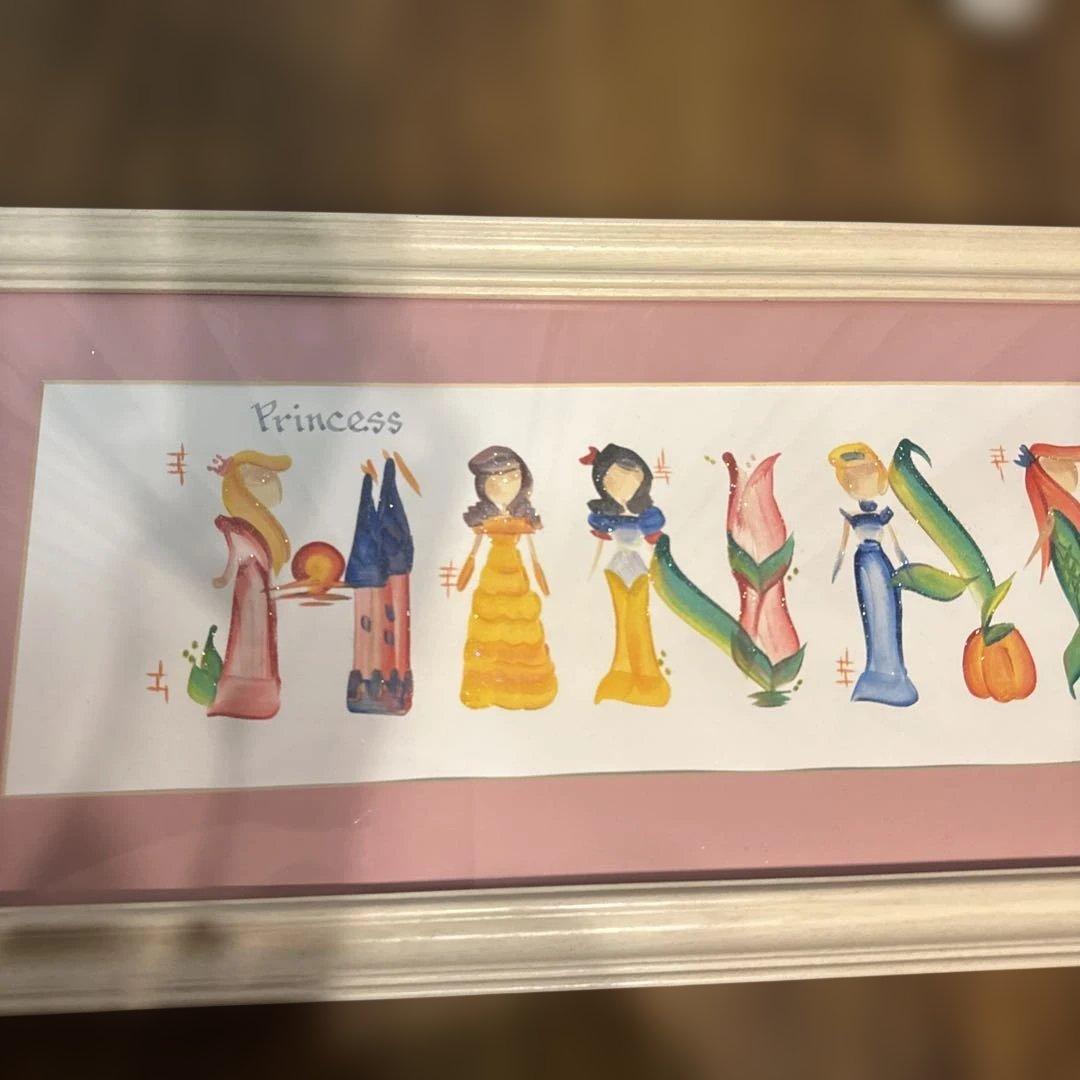 Princess Disneyland 2015 水彩画　手書き　ひなの　一点物