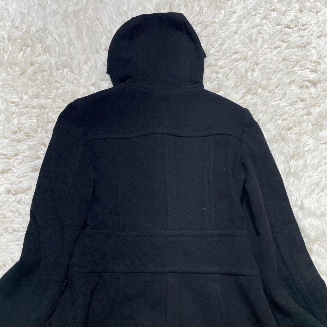 バーバリーブルーレーベル アンゴラ コート ブラック Aライン 38
