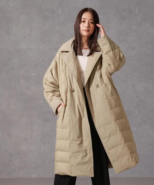 【新品】NANO UNIVERSE 西川ダウン/リバーシブルライトコート/M