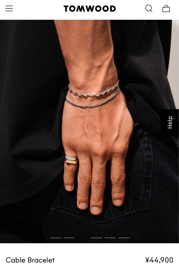 TOMWOOD Cable Bracelet 7インチ 18センチ