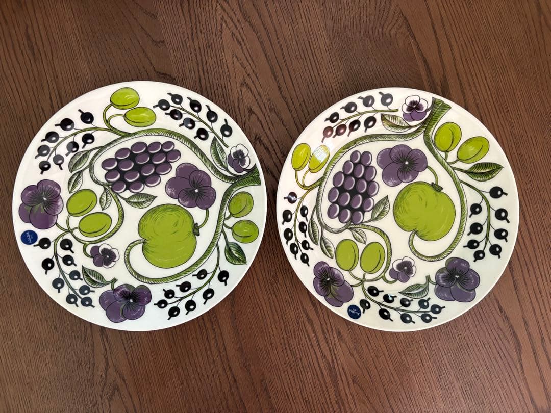 ARABIA　パラティッシ　パープル　26cm　プレート　２枚