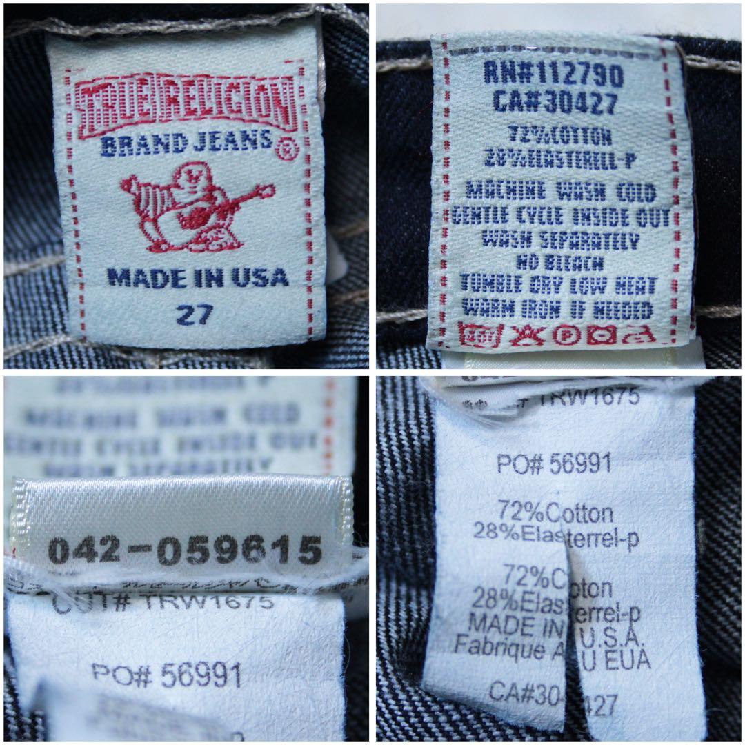 美品 TRUE RELIGION JOEY フレアデニムパンツ インディゴ 27