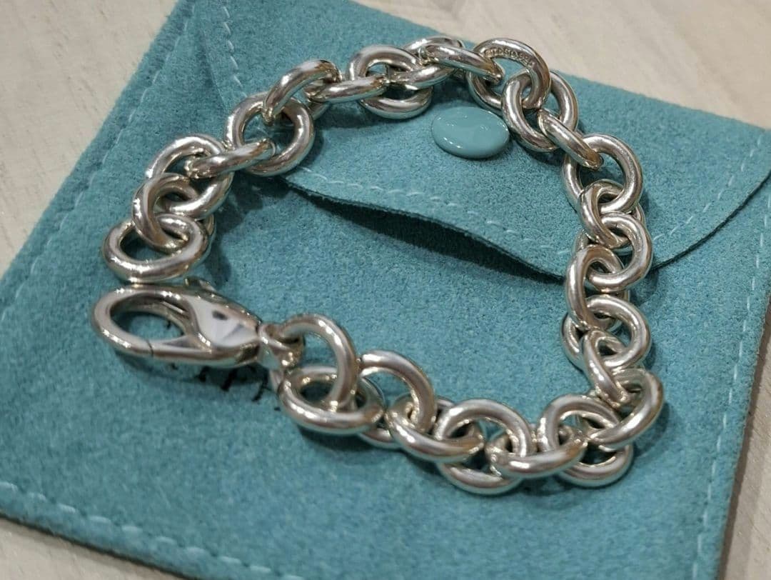 n*o様 【全長15㎝ 】オールドTiffany ドーナツ リンク チェーン ブ