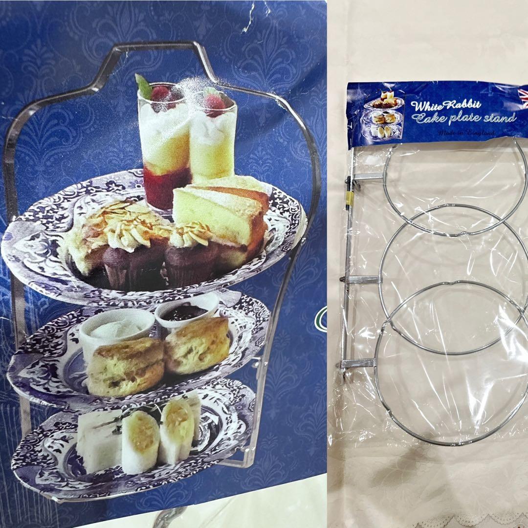 英国製　ケーキスタンド 3段　折りたたみ式　2個