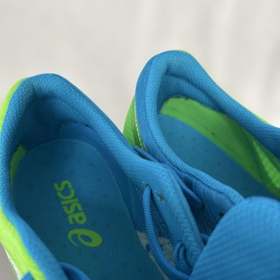 asics ランニングシューズ 4-wide 27.5cm 緑／青