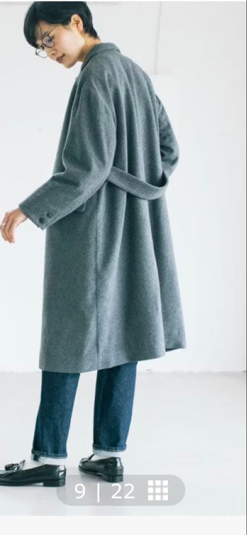 ★美品★北欧、暮らしの道具店　3WAYアレンジ襟のかろやかチェスターコート
