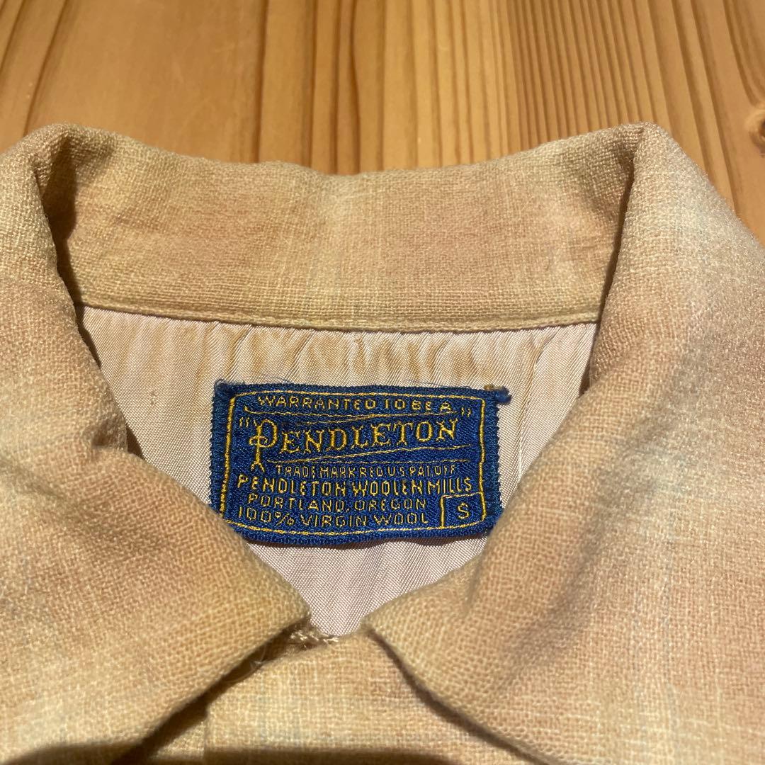 50s　Pendleton チェック柄ウールシャツ ボードシャツ