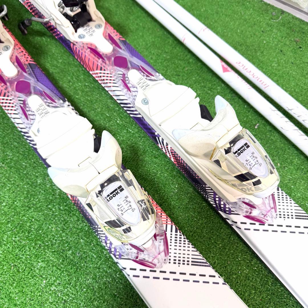 美品　Hart 140 ジュニア　レディース　スキー　ステッキ付　グラフィック