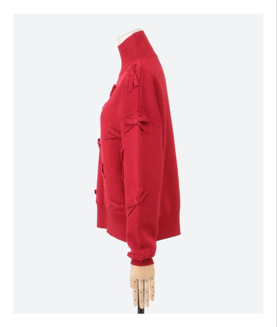 ツルバイマリコオイカワ Cupid ブラック 黒 リボン ニット TSURU