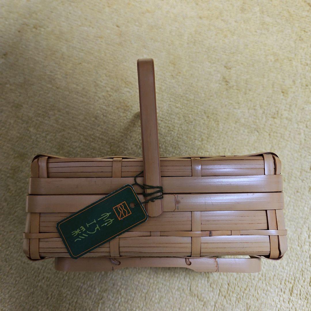 【新品】竹巧彩　お弁当箱　おむすび箱　長方形　豆腐カゴ　小物入れ
