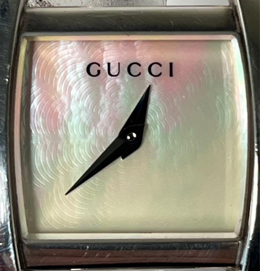 GUCCI グッチ キオド123.5 SV925 電池交換済 時計シェル文字盤