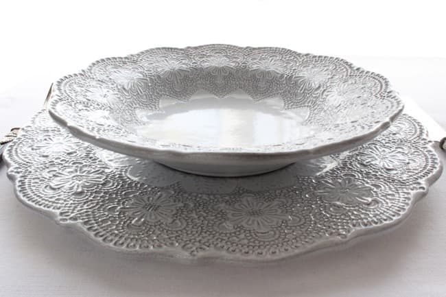 BLANC D'IVOIRE　スーププレート24cm　３枚　ホワイト