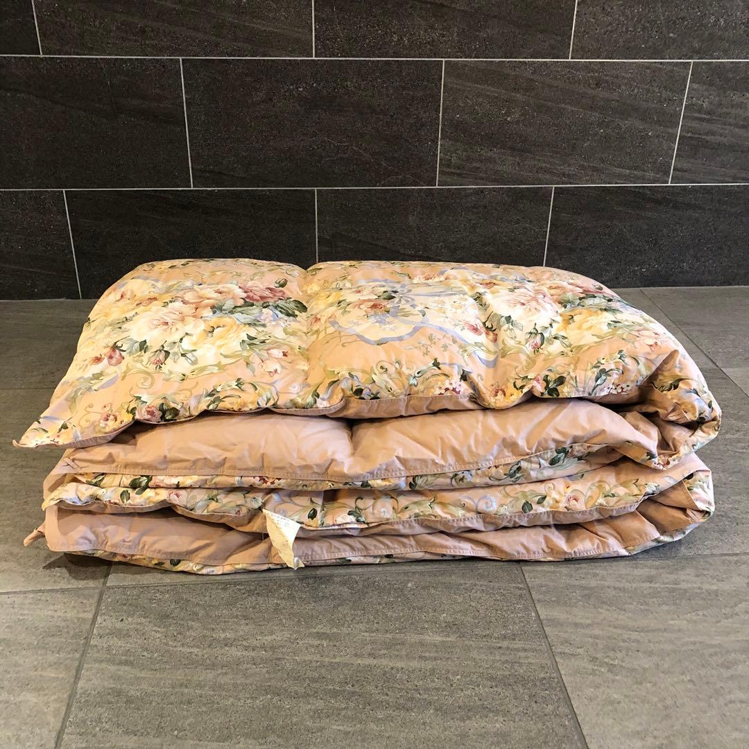 羽毛合い掛けふとん　日本製　綿100% フランス産ピレネーダウン　1.0 kg