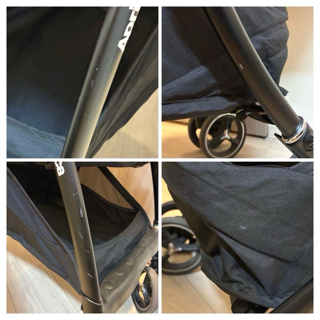Aprica ラクーナビッテクッション 軽量 ベビーカー A型 レザーハンドル