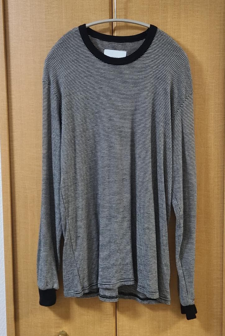 トップス Striped Wool Oversized Long Sleeve Tee S