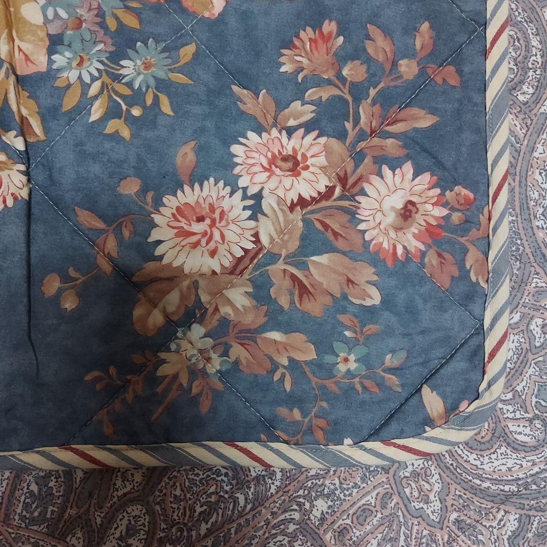 Ralph Lauren 花柄/ストライプ ベッドカバー&ピローケース(2点)