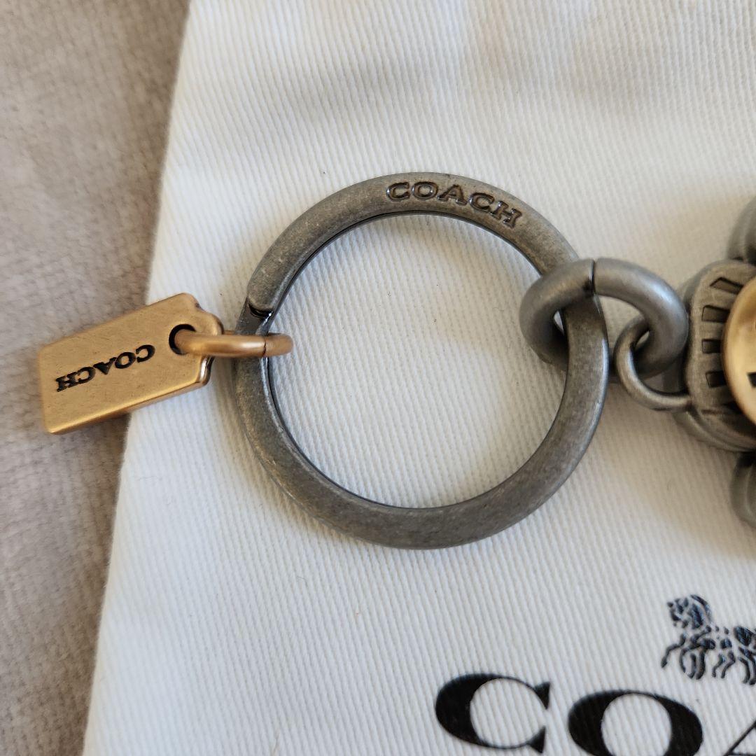 COACHコーチ　ティーローズチャーム キーリング　キーホルダー　2WAY