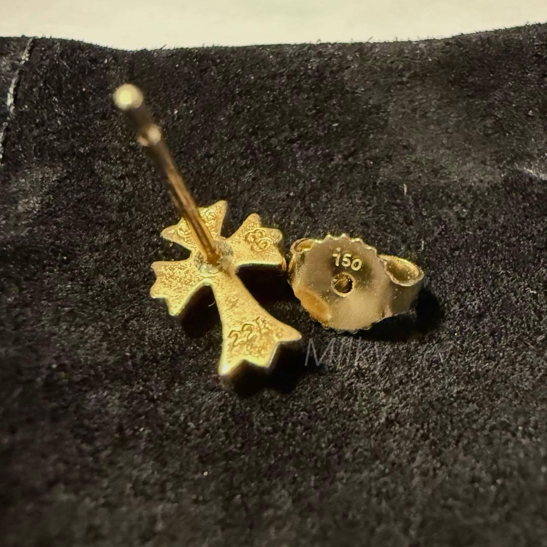 ハイ　【正規店購入】クロムハーツ CHクロスベビーファットスタッドピアス