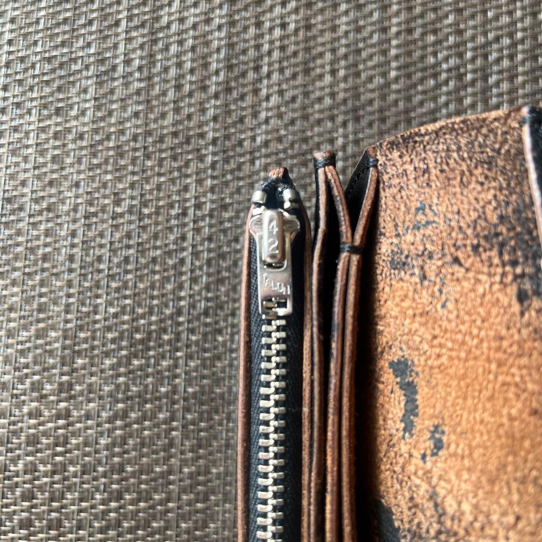 抹茶San MARYAM ホースフロント ミドルトラッカーウォレット 茶芯