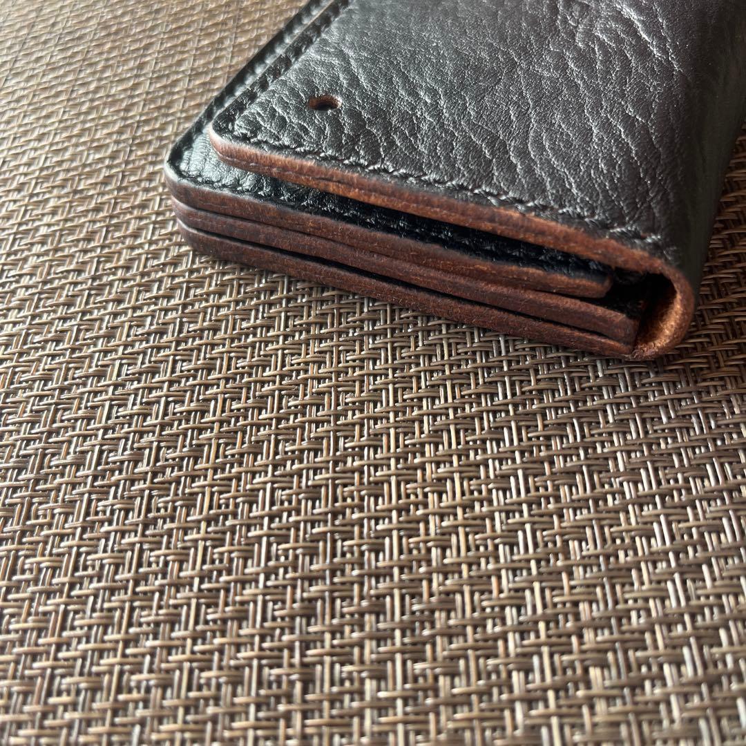 抹茶San MARYAM ホースフロント ミドルトラッカーウォレット 茶芯