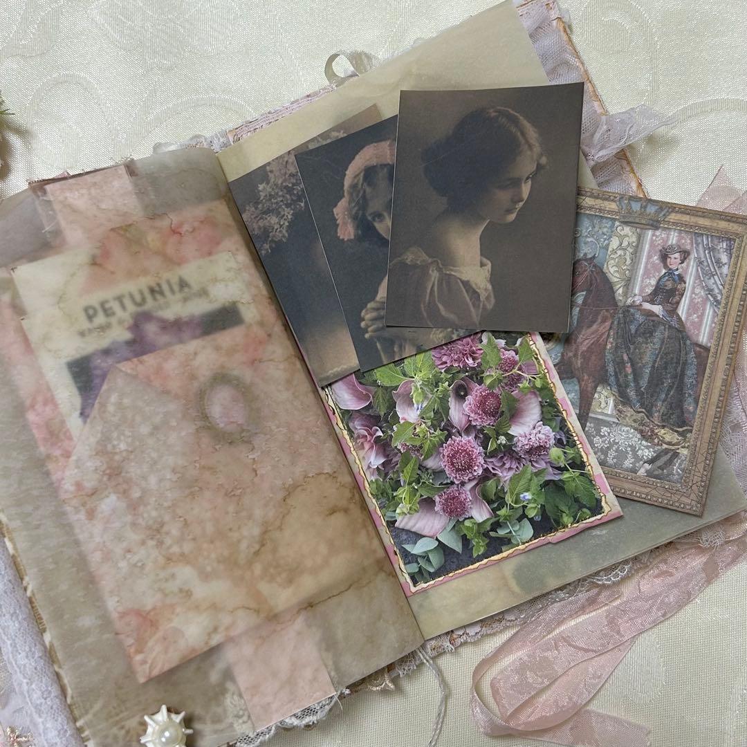 薔薇とレースのジャンクジャーナル・雑記帳　トレペ仕様　elegance