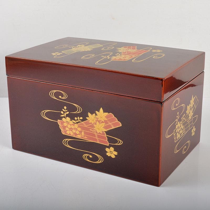 茶道具　溜塗　花筏蒔絵　茶箱　茶碗　棗など　八点　一式　V　R7073