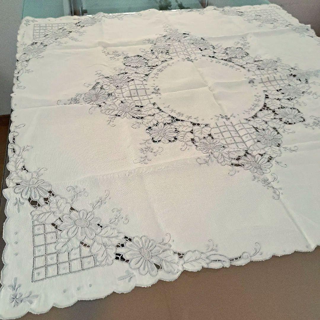 スワトウ 汕頭 刺繍　83×83 テーブルクロス　敷物