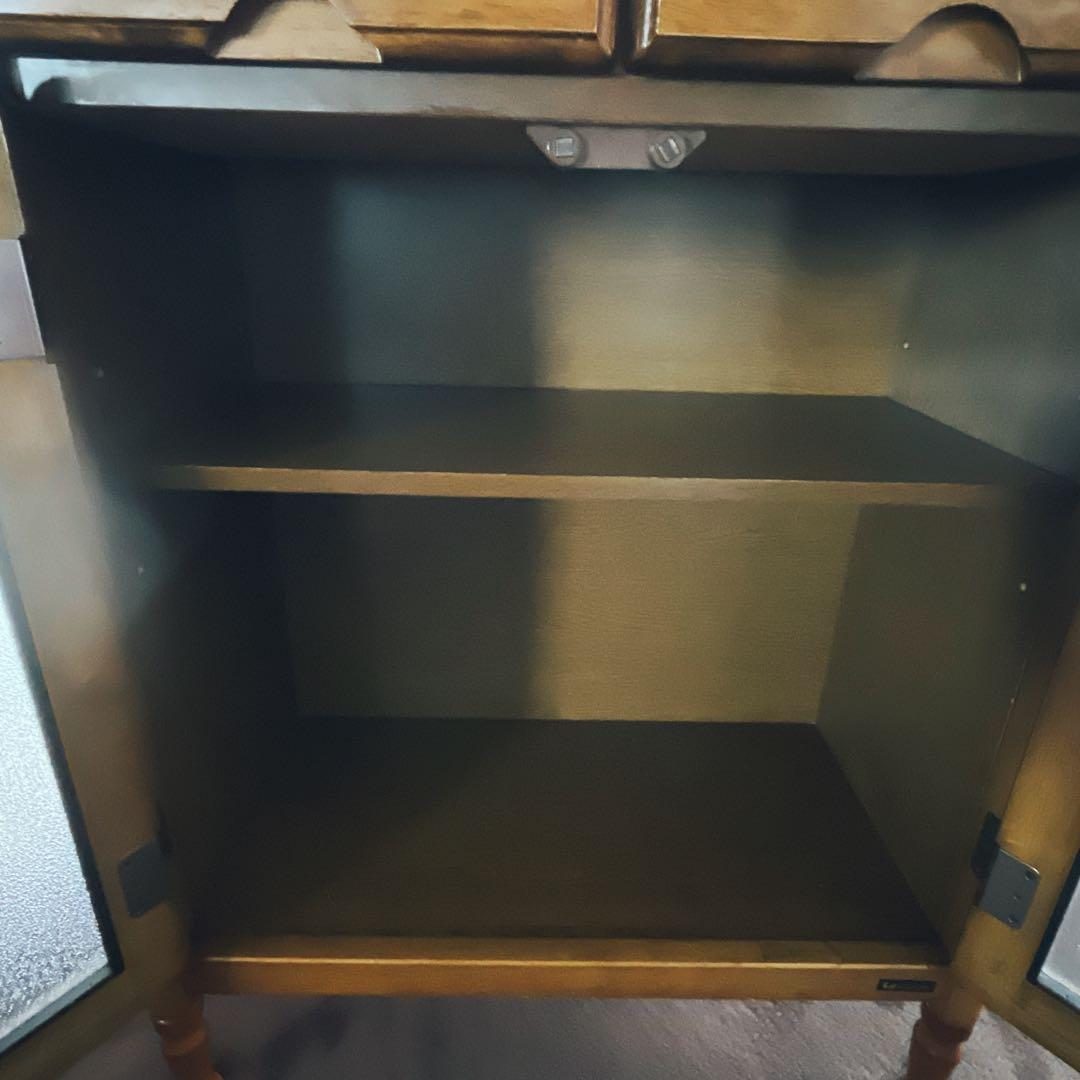 ラララ様リクエスト品】小泉産業 ガラス キャビネット 収納 本棚 食器棚 昭和レ