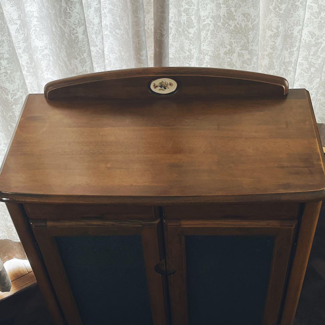 ラララ様リクエスト品】小泉産業 ガラス キャビネット 収納 本棚 食器棚 昭和レ