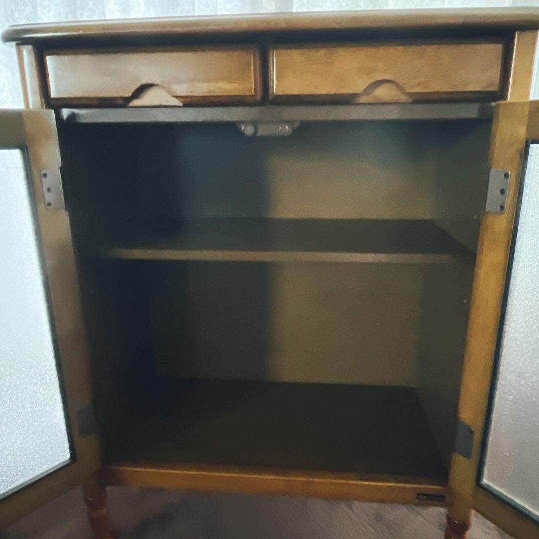 ラララ様リクエスト品】小泉産業 ガラス キャビネット 収納 本棚 食器棚 昭和レ